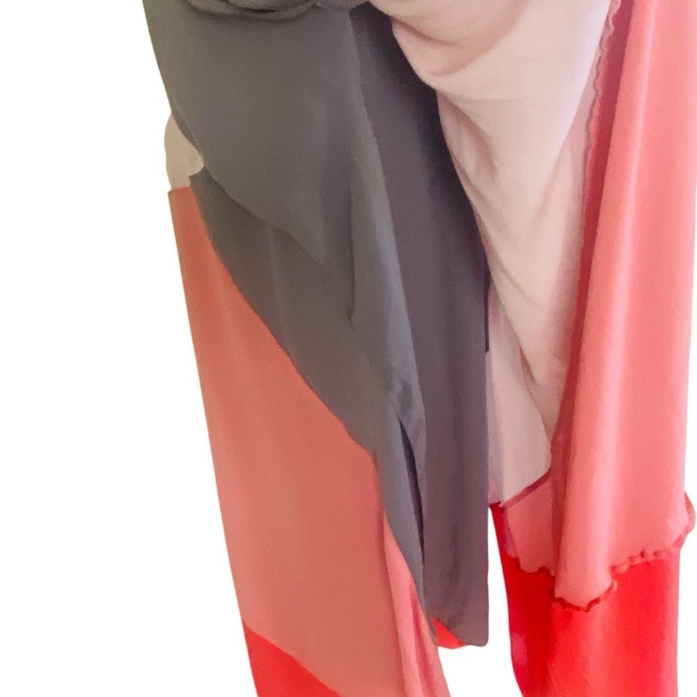Halston Heritage Resort 2015 Runway Draped Colorblock Maxi Dress Sz XS - Picture 10 of 16